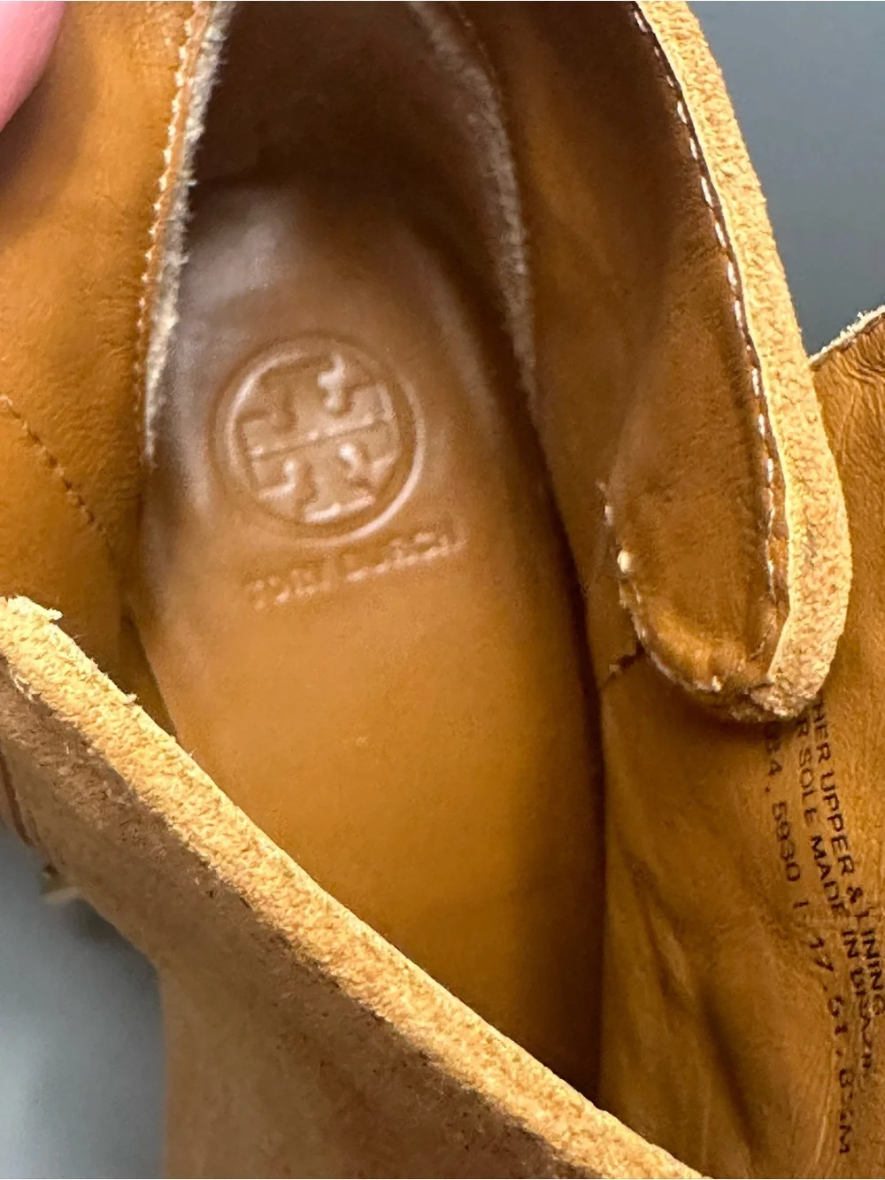 Tory Burch Golden Mustard Suede Ankle Boots